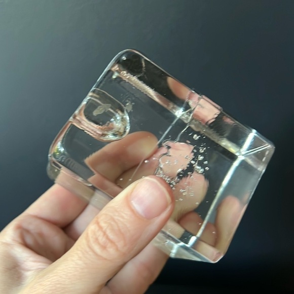 Small Iittala Arkipelago Candle Holder Vintage MCM  Clear Glass Pillar - Picture 4 of 9